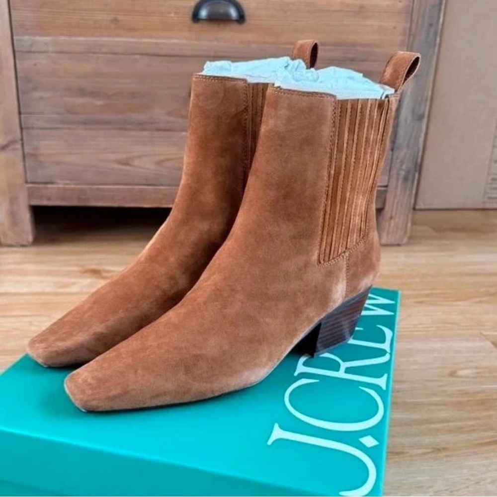 J. Crew Tan Suede Ankle Boots